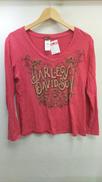 L/S VネックTEE　ピンク|HARLEY DAVIDSON
