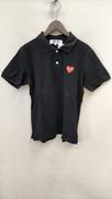 ハートロゴS/Sポロシャツ ブラック|PLAY COMME DES GARCONS
