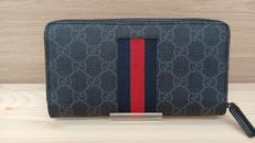 ラウンドファスナー GGスプリーム シェリーライン|GUCCI