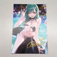 八雲べに 複製箔押しサイン入りポストカード