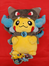 メガリザードンXのポンチョを着たピカチュウ|ポケモン