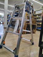 伸縮脚付はしご兼用脚立|ALINCO