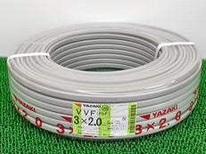 YAZAKI VVF(PBF) 3×2.0MM 【100M】|YAZAKI